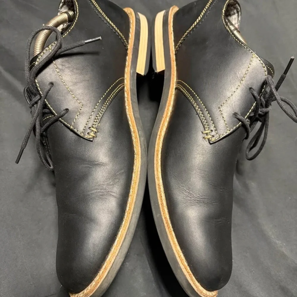 Original Penguin by Munsingwear Men's Black Leather Derby Oxford Shoes Size 12